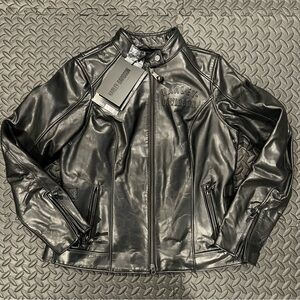 Harley-Davidson Women's Layering System Cafe Racer Leather Jacket Size Large